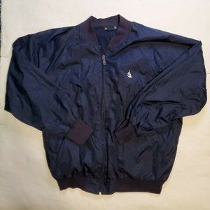 VINTAGE 90's Nautica Spell out Windbreaker/Bomber Jacket zip up Blue Men's L XL
